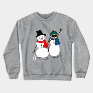 Funny Dabbing Snowman Gift Products, Grumpy Snow Friend Christmas & Winter Fun Gifts Crewneck Sweatshirt